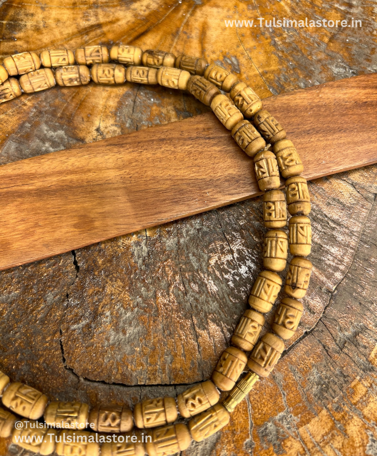 2 Round Radha Handcrafted Tulsi Beads Mala