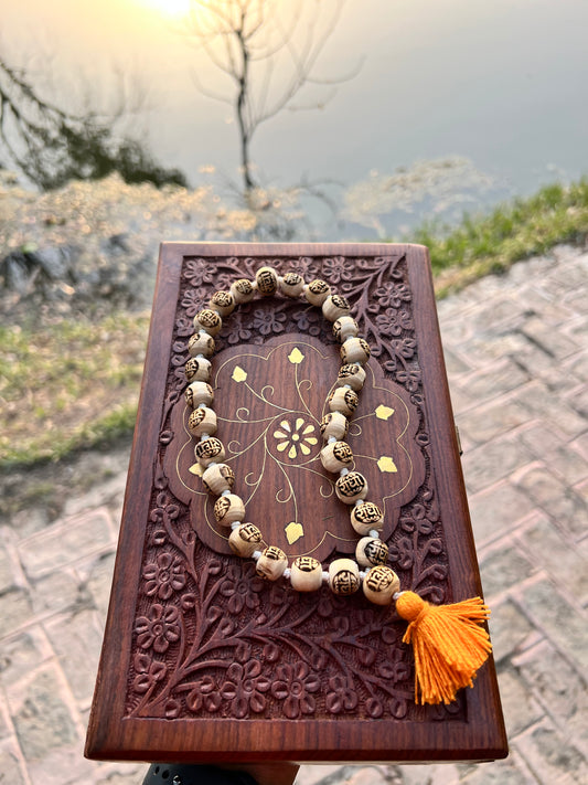 27+1 Tulsi Beads Radha Name Orginal Tulsi Japa Mala
