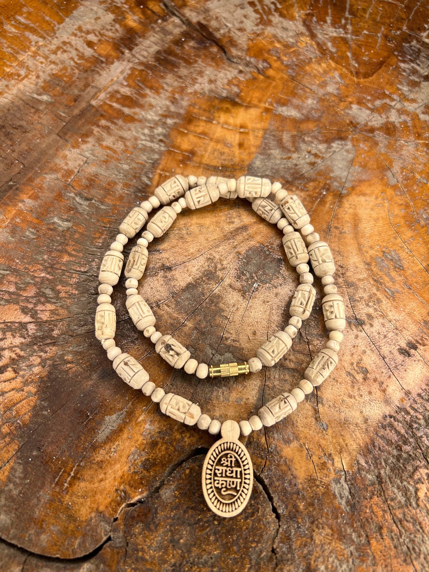 Radha krishna locket & Radha Name Handmade beads Kanthi Mala