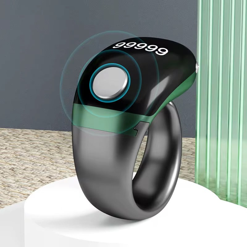 Charging Digital Finger Counter Smart Ring Comfortable Best For Daily Name Japa ( Multicolours )