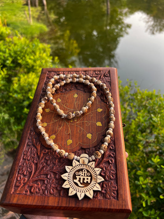 Tulsi Shri Ram Name Locket & Ram Name Beads Tulsi Mala