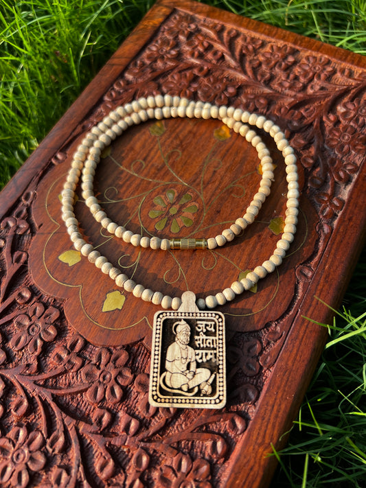 Hanuman Ji Small Size tulsi locket Kanthi mala original tulsi