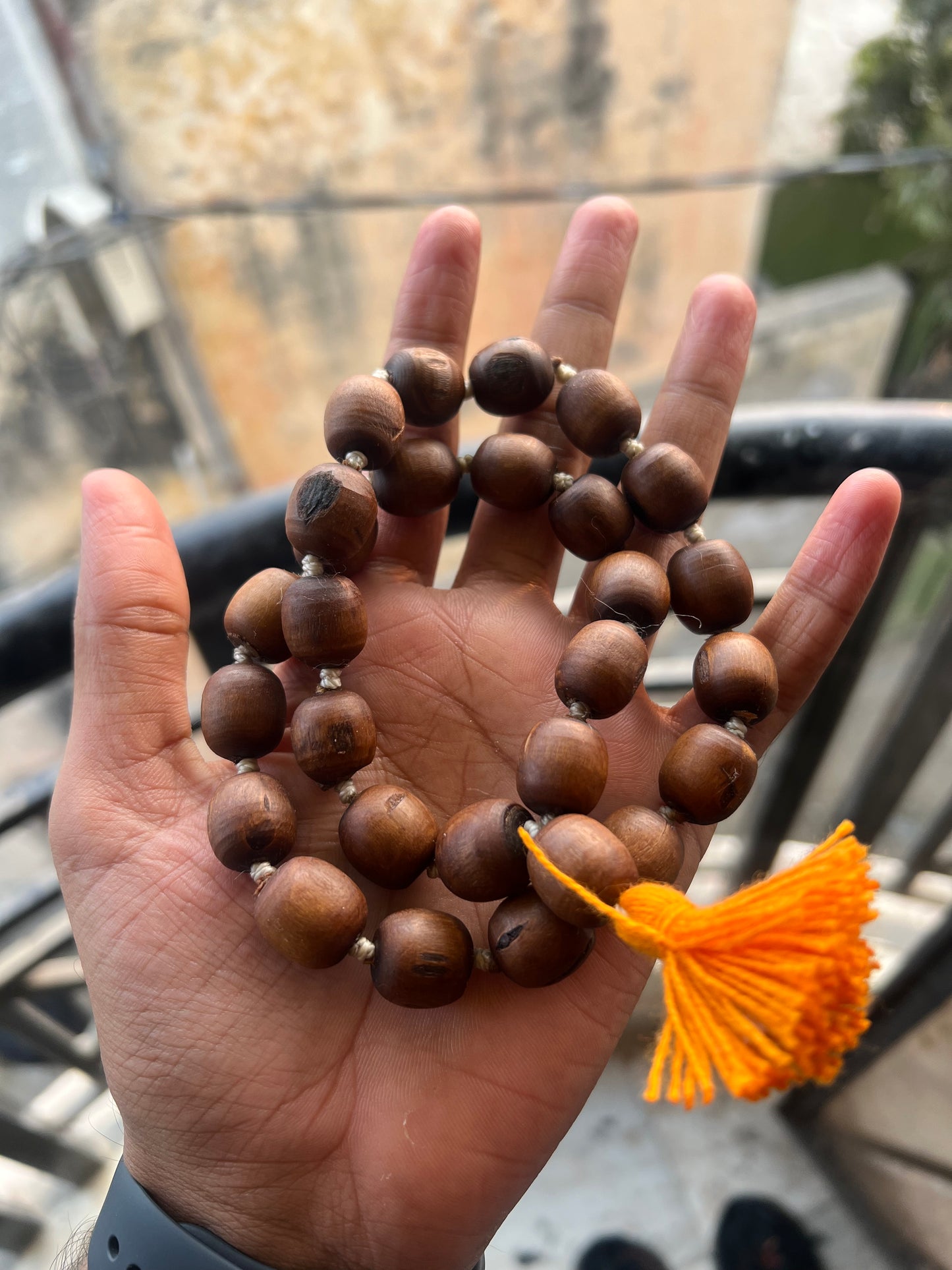 Dark Brown Sumarni 27+1 Tulsi Beads 15,16mm beads
