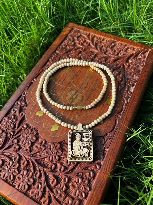 Hanuman Ji Small Size tulsi locket Kanthi mala original tulsi