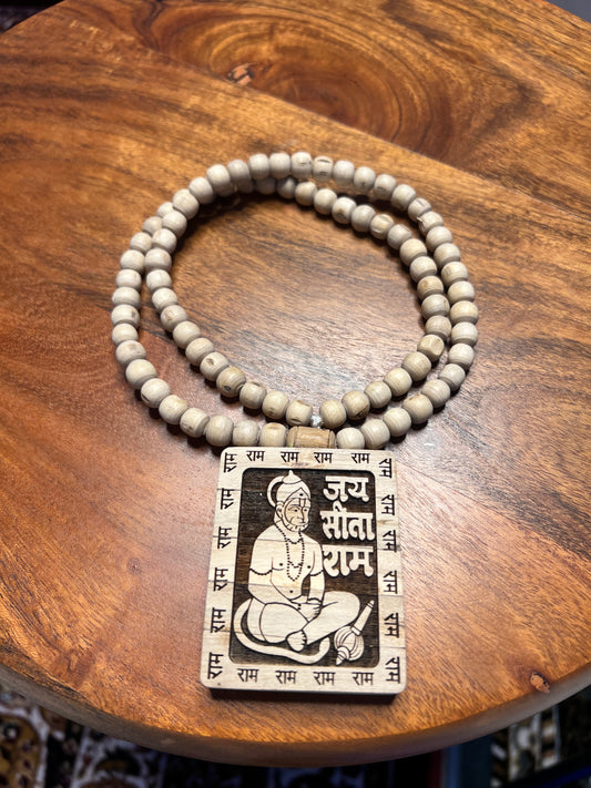 Hanuman Ji Tulsi Mala – Original Tulsi Beads and Tulsi Locket from Vrindavan