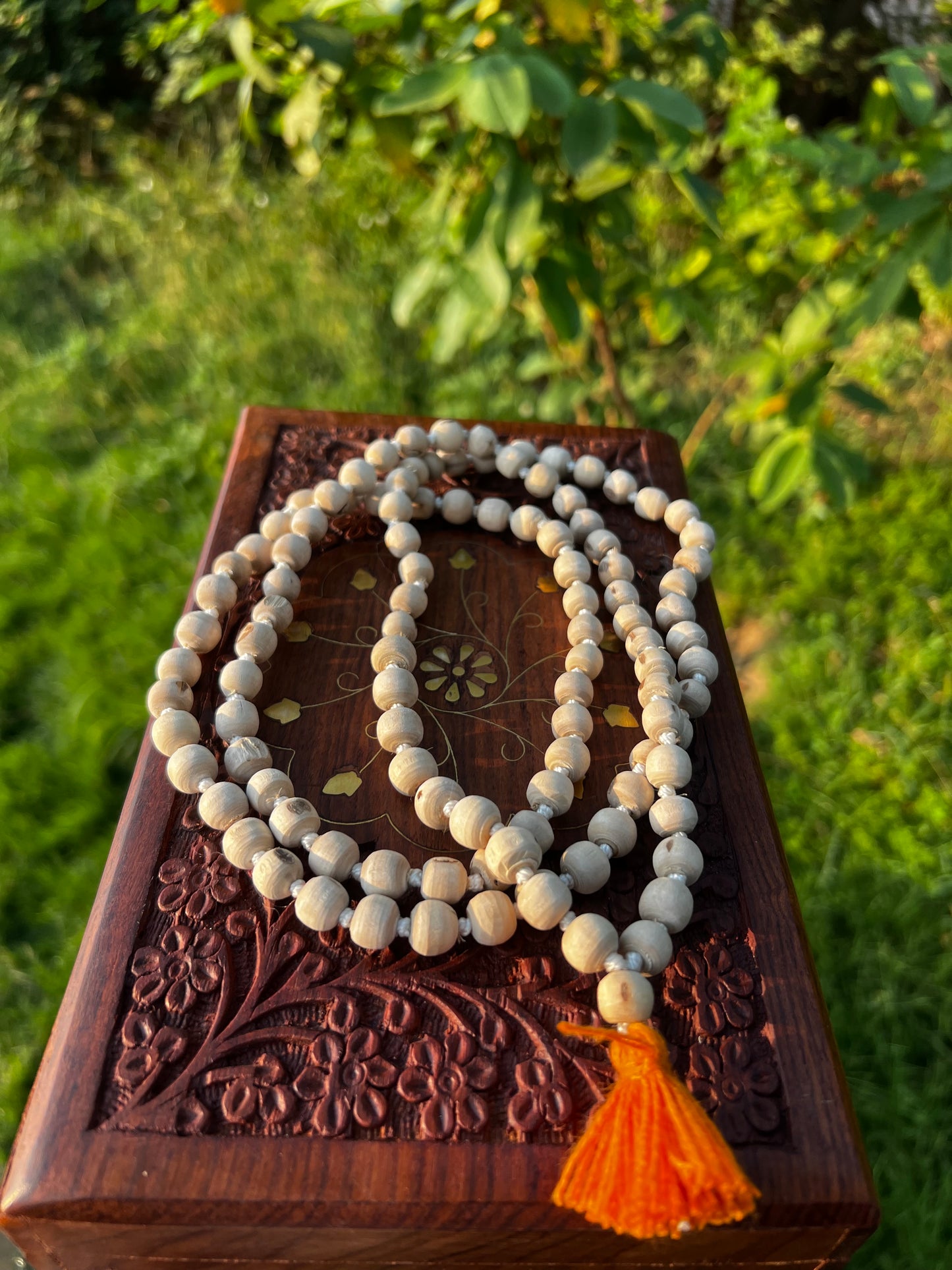 108+1 Tulsi Beads Japa Mala Small Beads 7,8mm