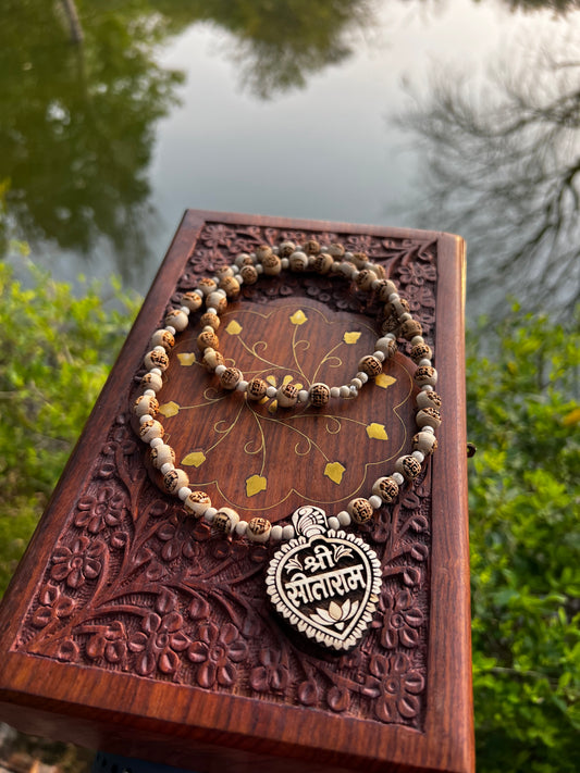 Sitaram Locket & Sita Ram Tulsi Beads Mala