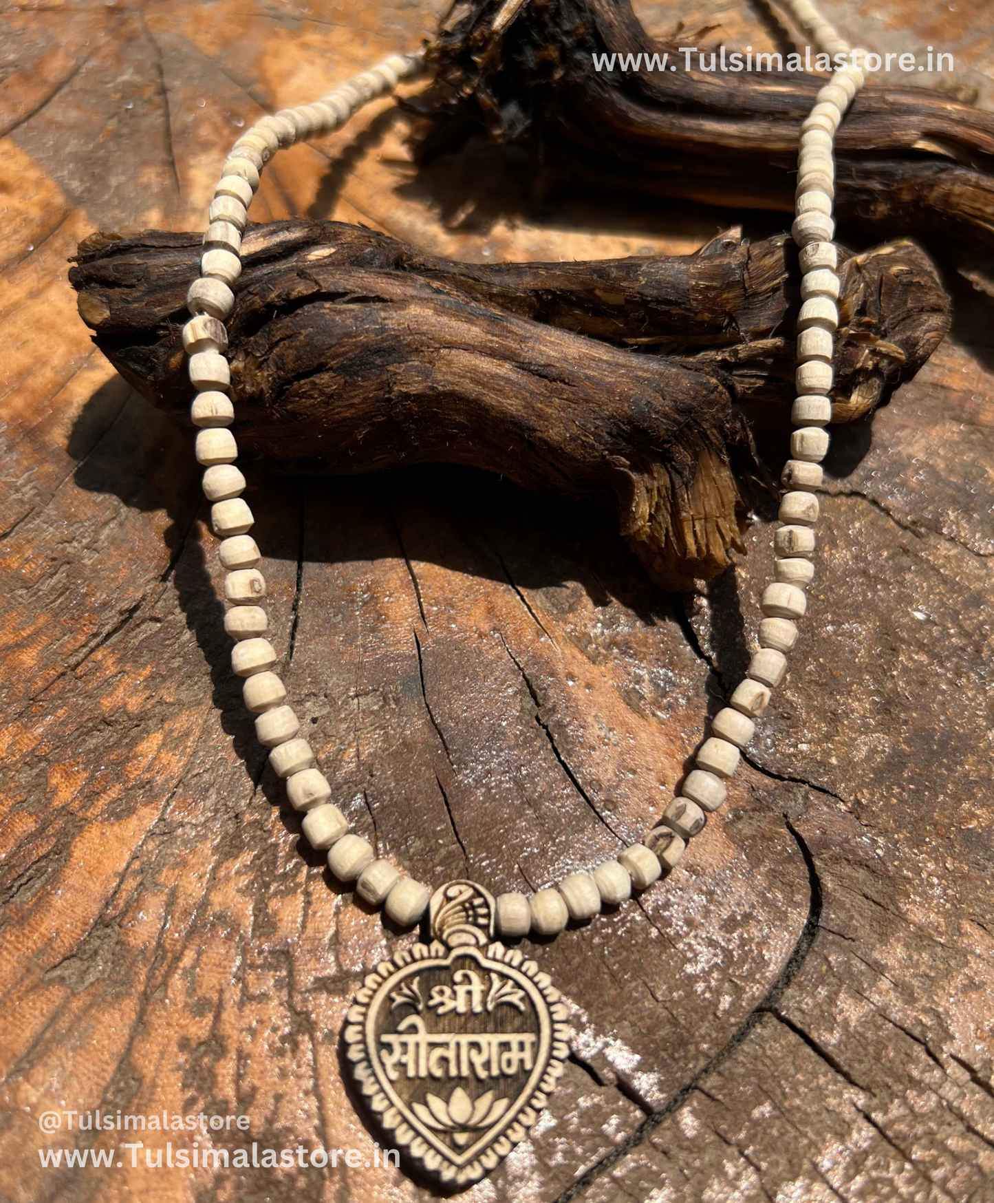 Shri Sitaram Tulsi Locket & Round Tulsi Beads Kanthi Mala