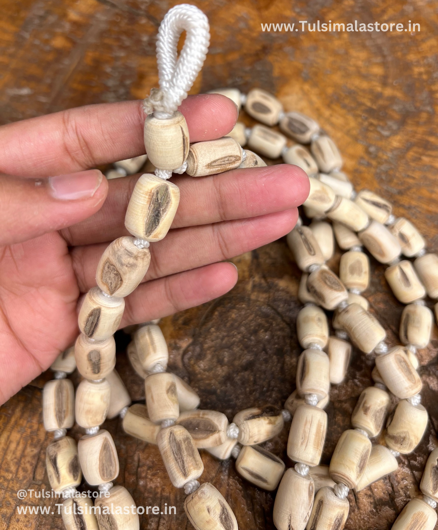 108+1 Tulsi Long Beads Name japa mala 18,20mm