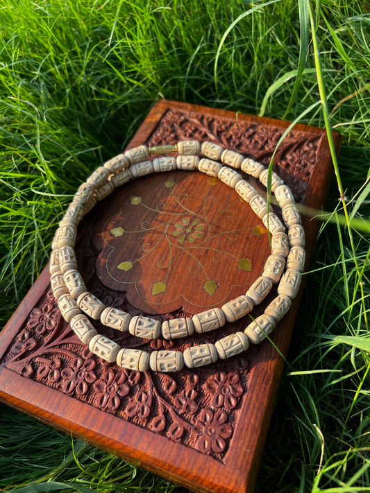 2 Round Ram Name Handcarts Beads Original Tulsi Handmade Big Size