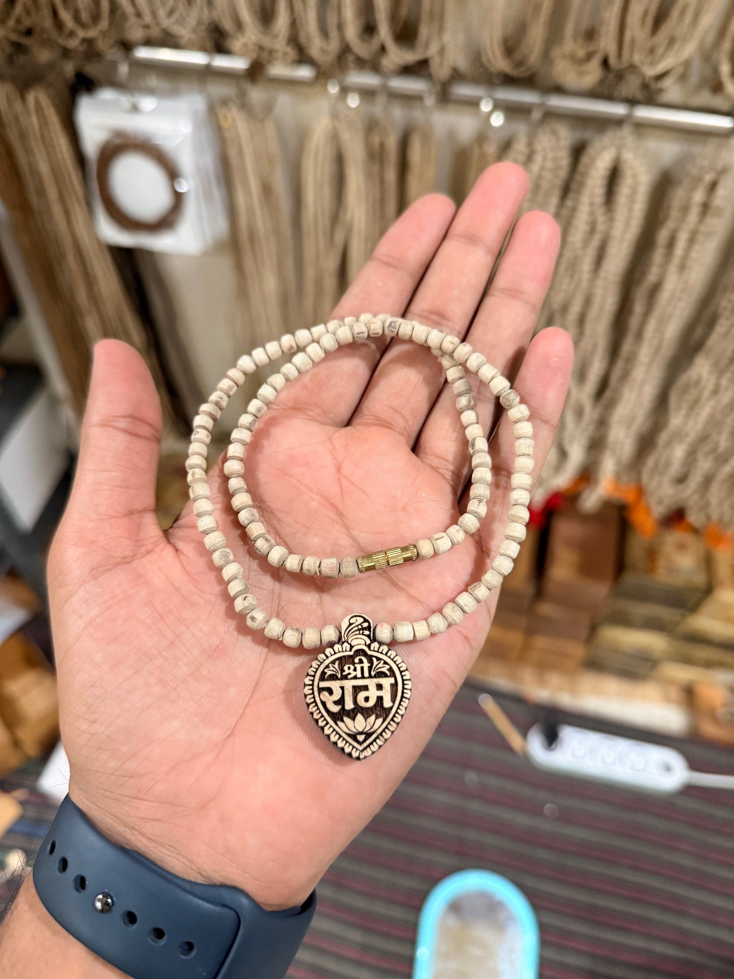 Shri Ram Tulsi Locket Original Kanthi Mala 1 Round