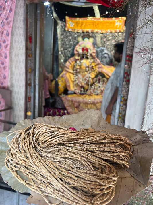 श्री राधिका वल्लभ मंदिर में अर्पित – प्रसादी तुलसी माला 📿 2 Round Tulsi Kanthi Mala prasadi 🌸