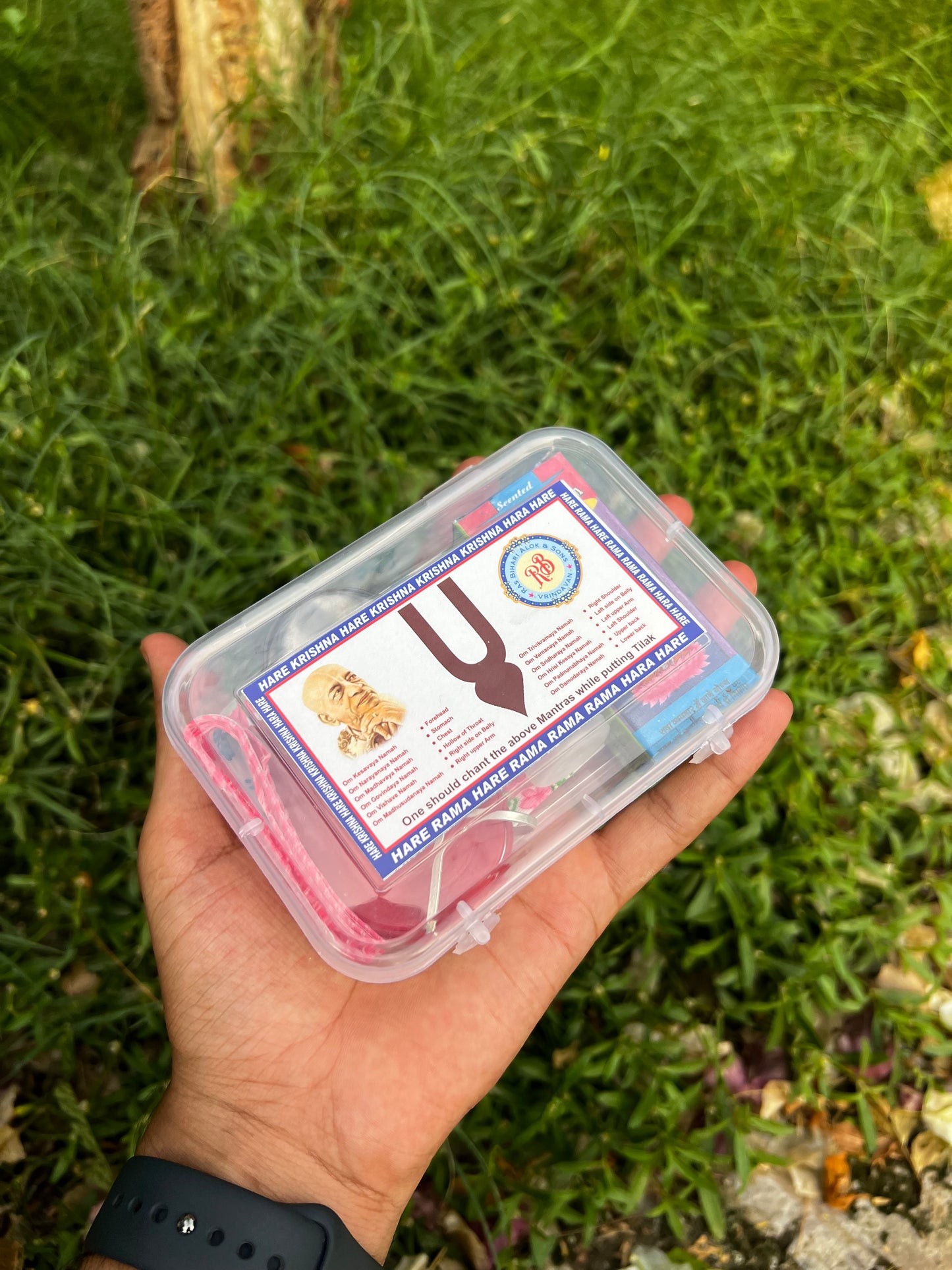 Tulsimalastore Bhakti Kit Original Tulsi Kanthi,Japa,Batch,Tilakkit,Brajraj,keychain