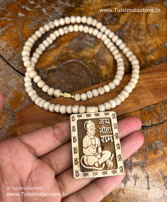 Hanuman Ji Tulsi Kanthi Mala – Original Tulsi Beads and Tulsi Locket for Strength & Devotion
