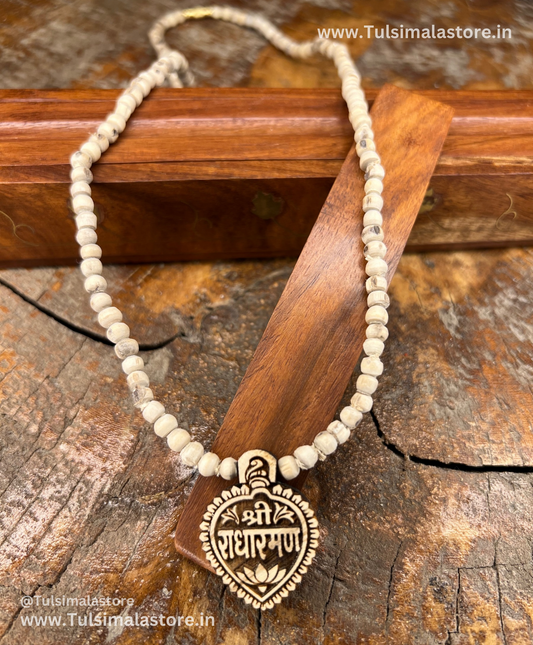 Shri RadhaRaman Tulsi Locket & Round Tulsi Beads Kanthi