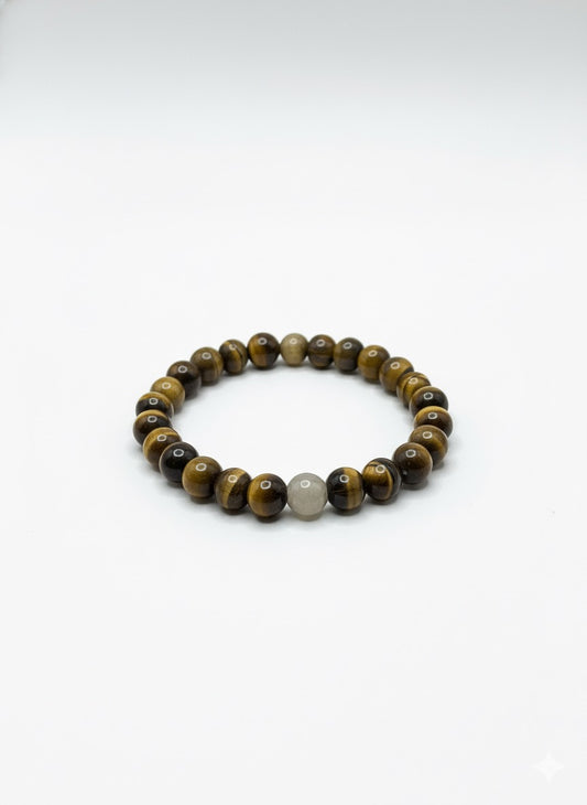 Tiger’s Eye Natural Stone Bracelet for Strength, Confidence & Protection – Handmade Spiritual Bracelet