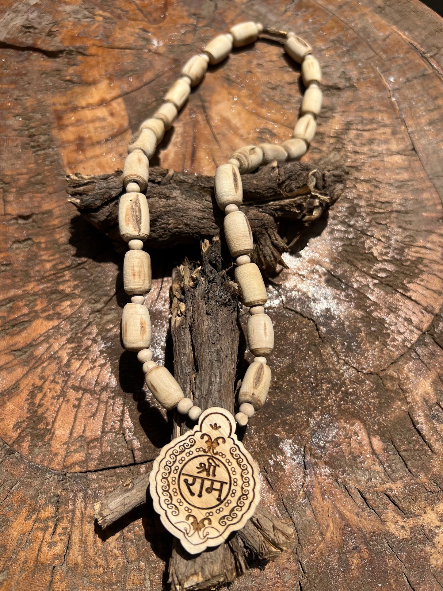 Shree Ram Tulsi Locket & Long Beads Tulsi Mala (22inch)