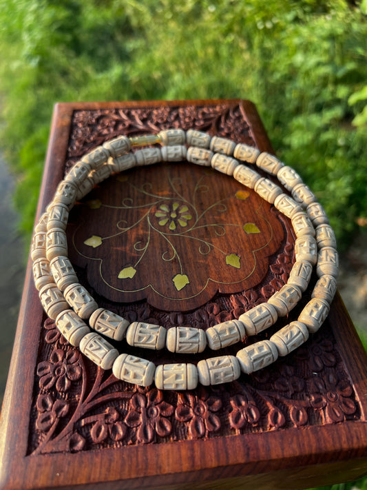 2 Round Ram Name Handcarts Beads Original Tulsi Handmade Big Size