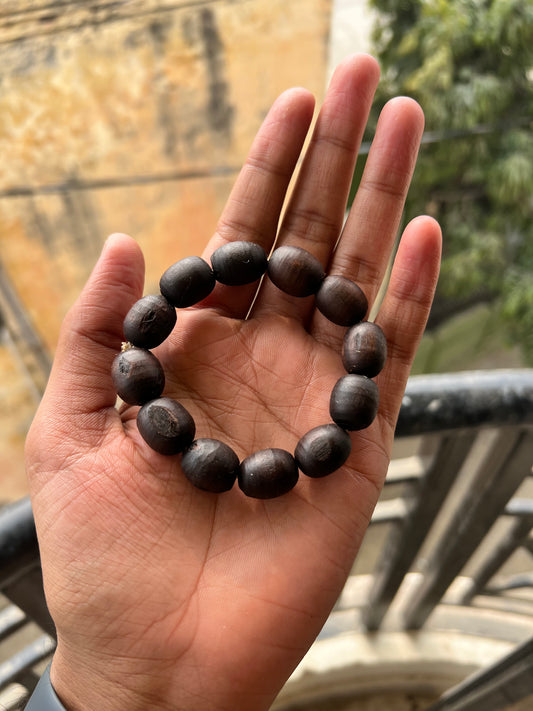 Big size big beads black tulsi bracelet 14,15mm