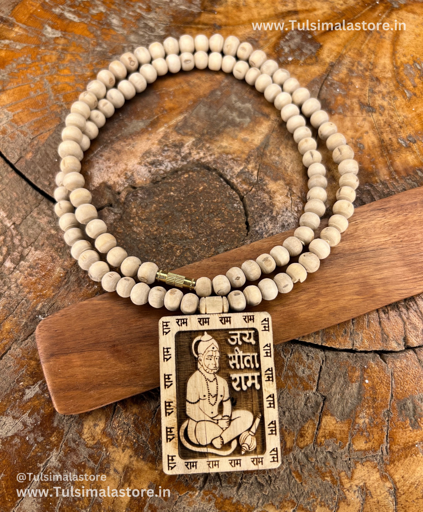 Hanuman Ji Tulsi Kanthi Mala – Original Tulsi Beads and Tulsi Locket for Strength & Devotion