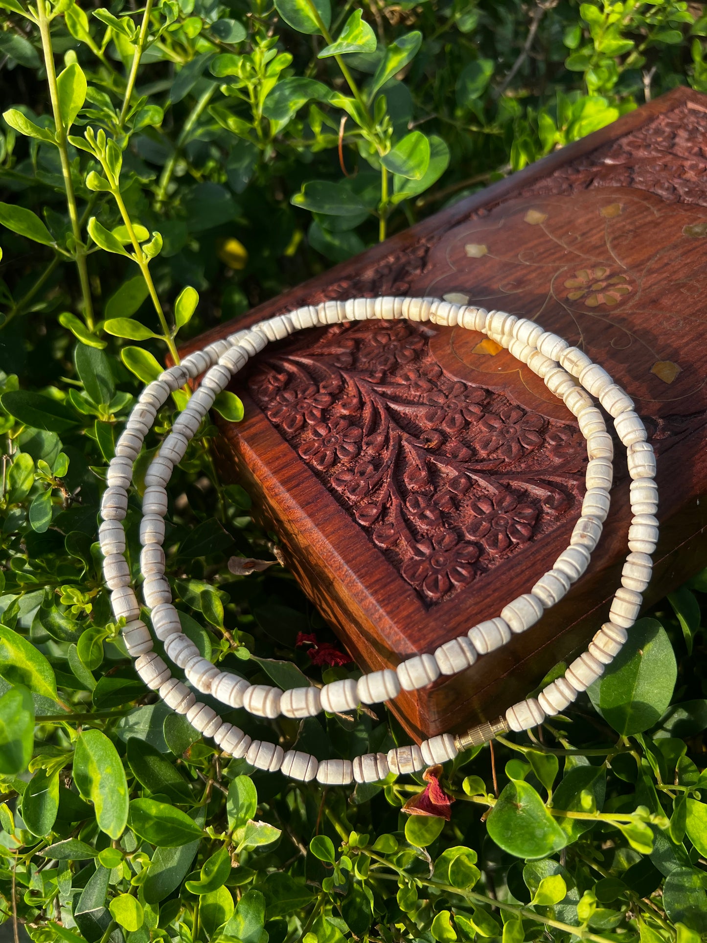 2 Round Long Beads Tulsi Kanthi Mala Line Beads