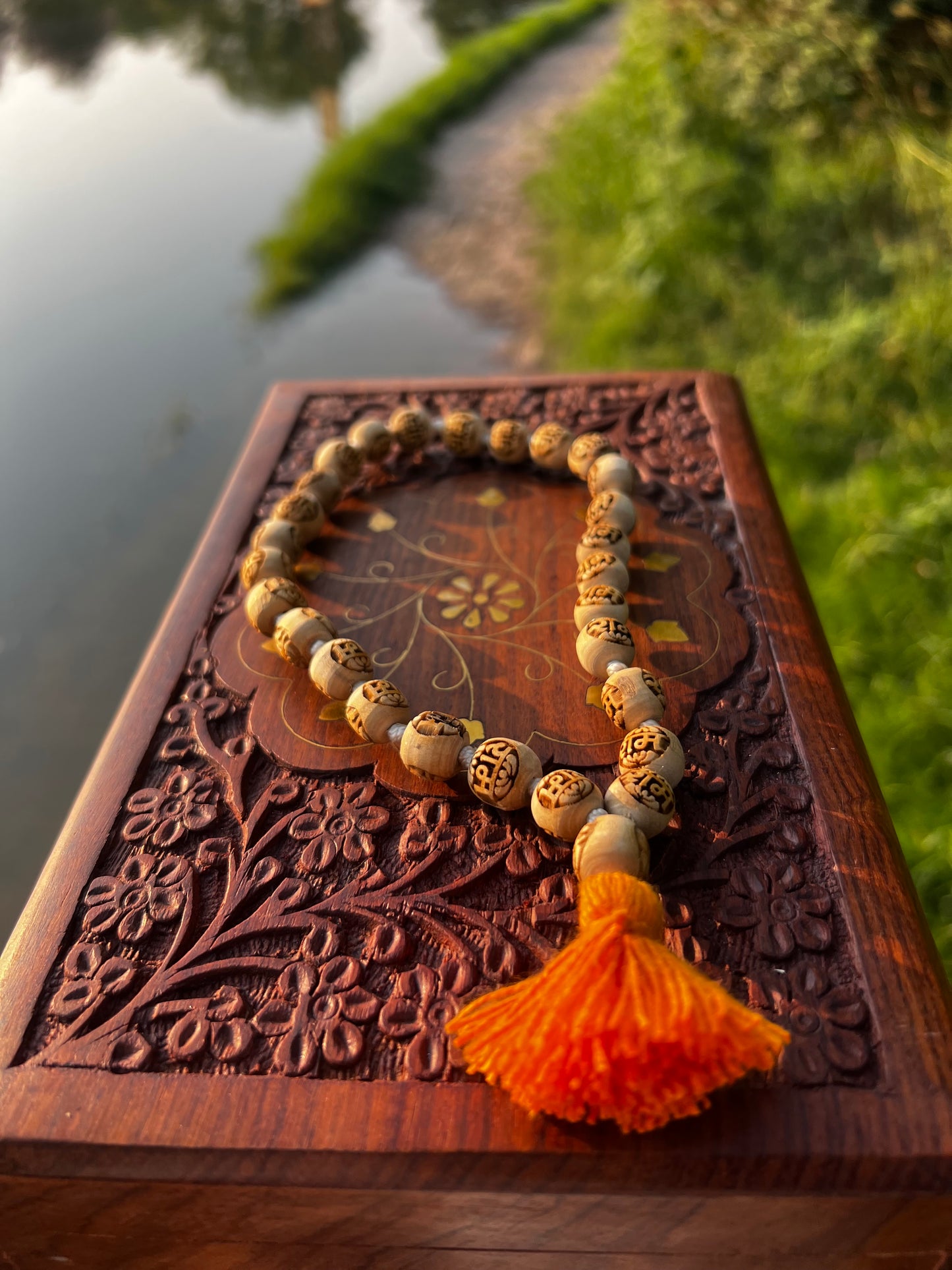 27+1 Tulsi Beads Ram Name Orginal Tulsi Japa Mala
