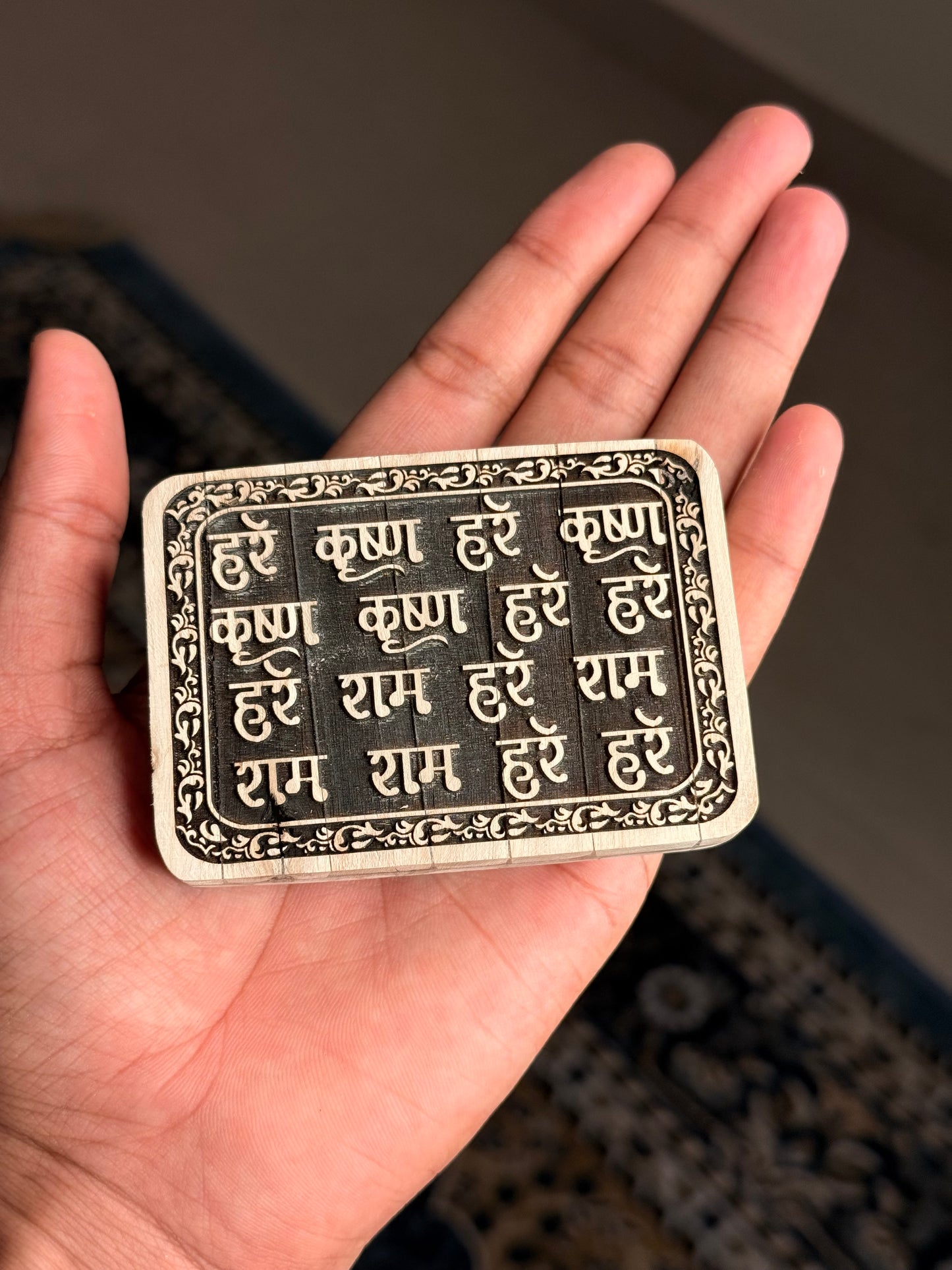 Hare Krishna Mahamantra Name Seva Original Tulsi Wood