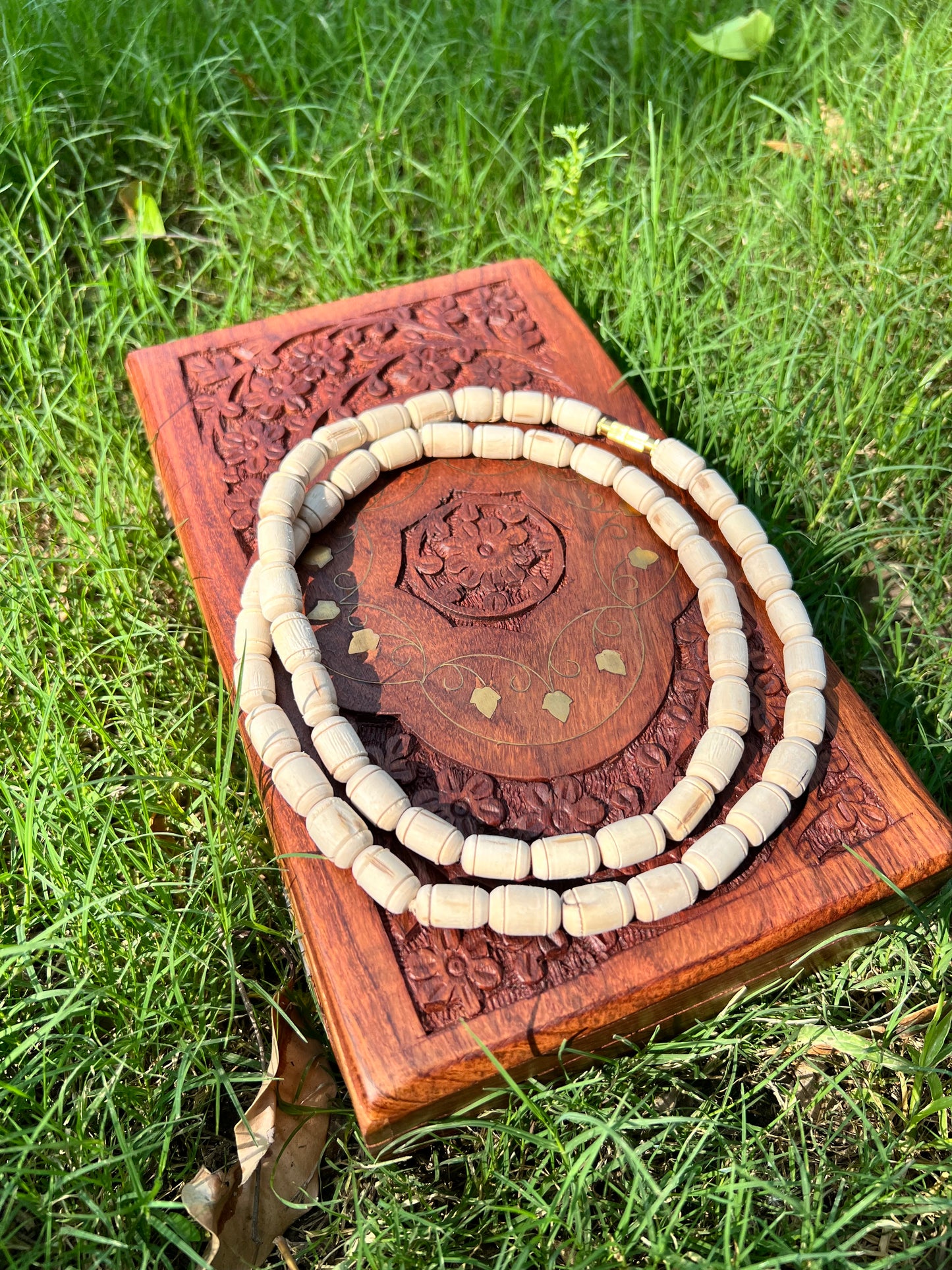 2 Round Long Beads Kanthi Big size Beads (32inch) Tulsi Kanthi