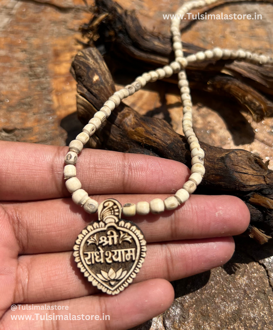 Shri Radheshyam Tulsi Locket & Round Tulsi Beads Kanthi Mala