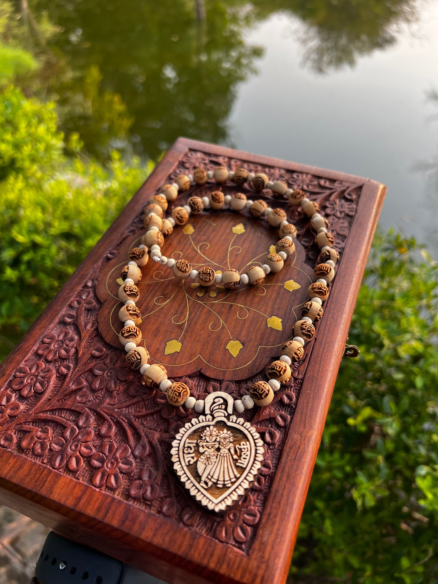 Radhakrishna Tulsi Locket & Radha Tulsi Beads Mala