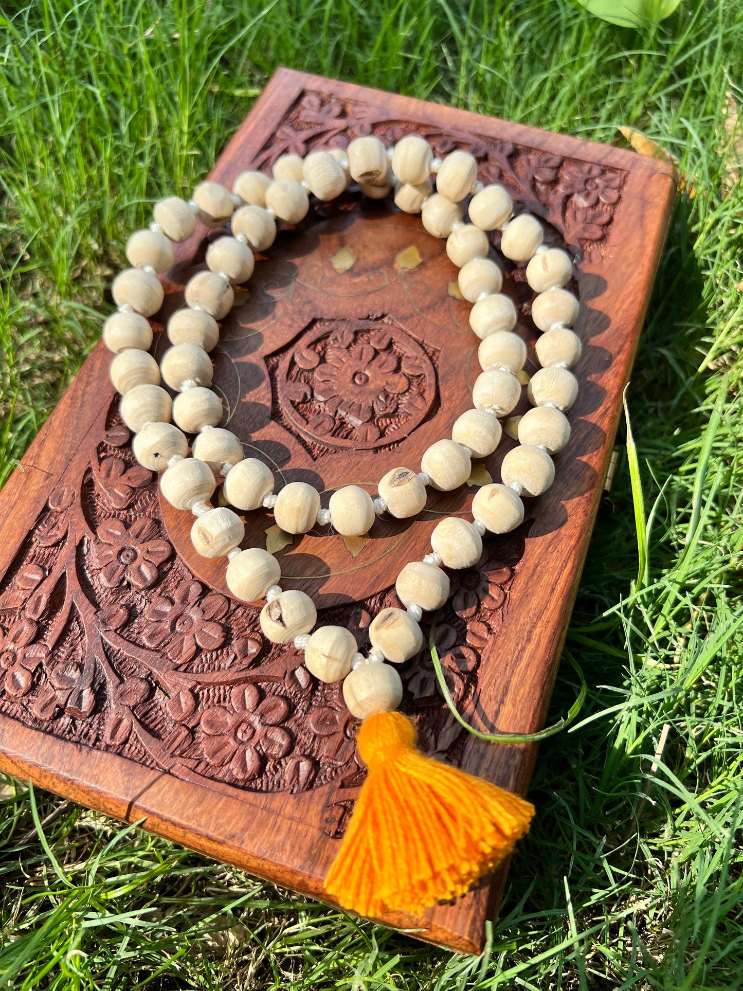 54+1 Tulsi Beads Japa Mala 10,12mm Size Original Tulsi beads