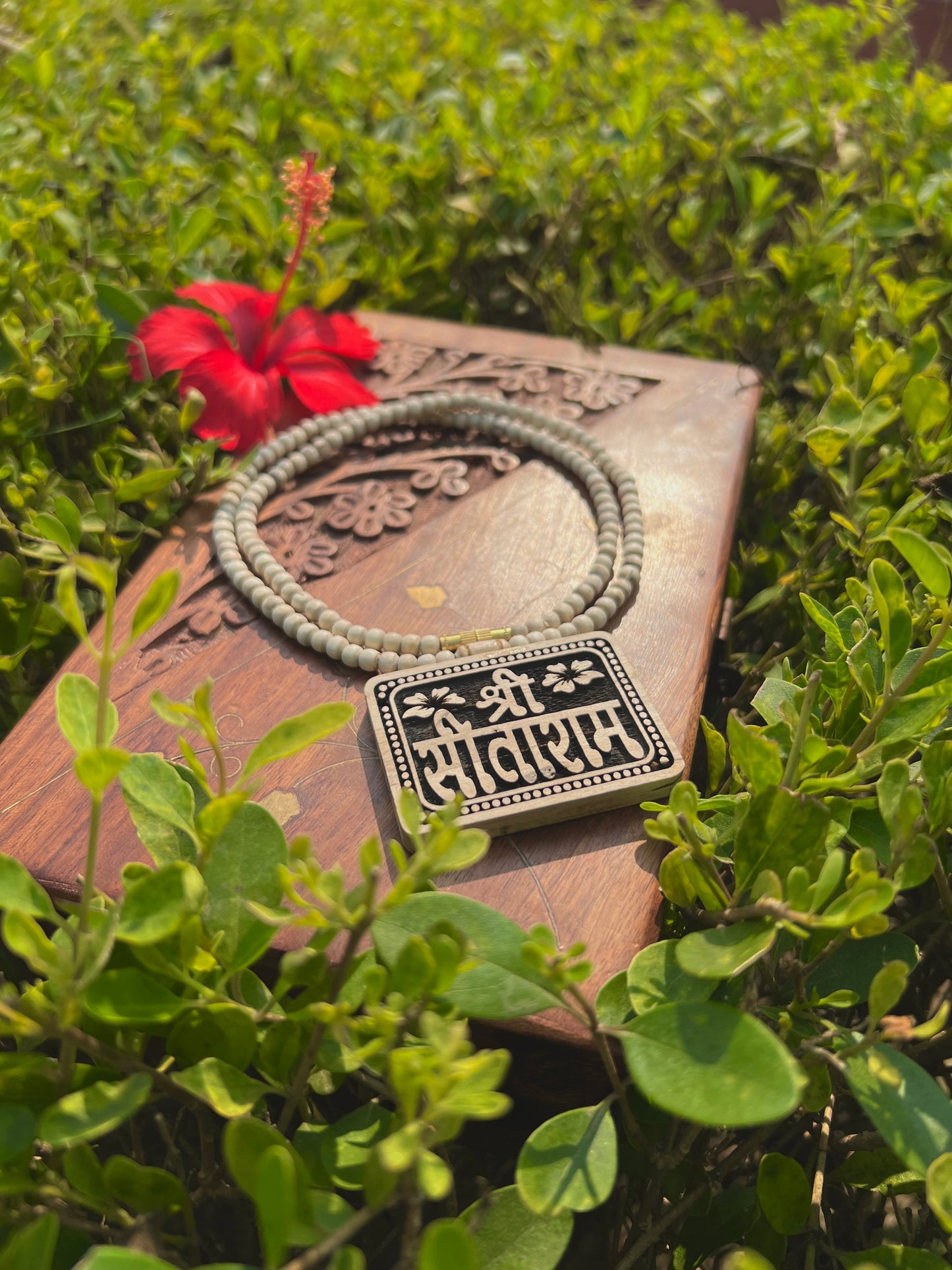 Shri Sitaram Tulsi Locket Mala – Original Tulsi Beads & Locket Made in Vrindavan