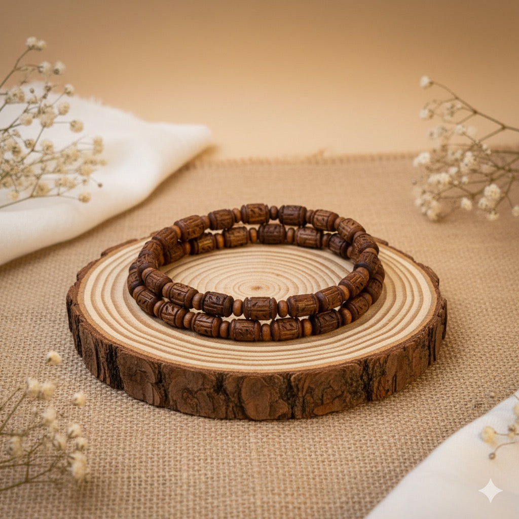 Black/Brown Tulsi Kanthi Mala / Japa Mala