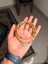 92.5 Silver Kavach with Original Tulsi Kanthi Mala (18 Inch) – Pure Tulsi Beads | Spiritual Protection Necklace | Made in Vrindavan