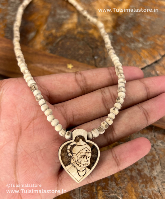 Pure Tulsi Mala with Hanuman Ji Locket – Original Tulsi Beads and Tulsi Locket Handmade in Vrindavan