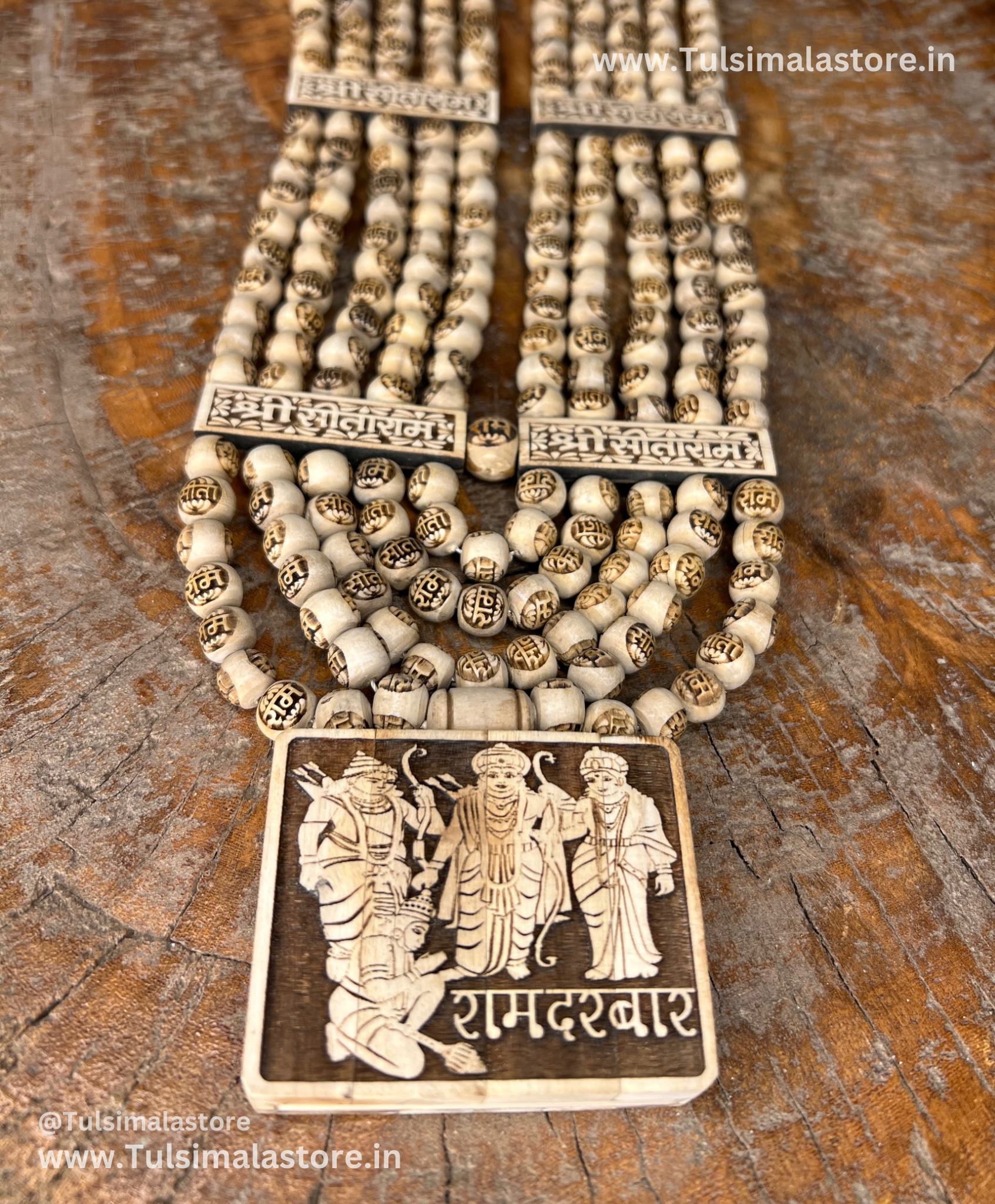 Ramdarbaar Bhaktmal Locket & SitaRam beads Panch Mala Tulsi Locket Tul ...