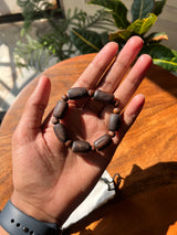 Tulsi black Long & Round Beads Bracelet with Elastic Strong Thread