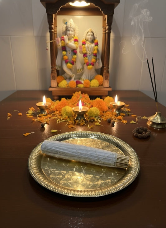 Premium Cotton Stick for Aarti (No Bamboo) | Pure Cotton Puja Batti | Long-Lasting Wick
