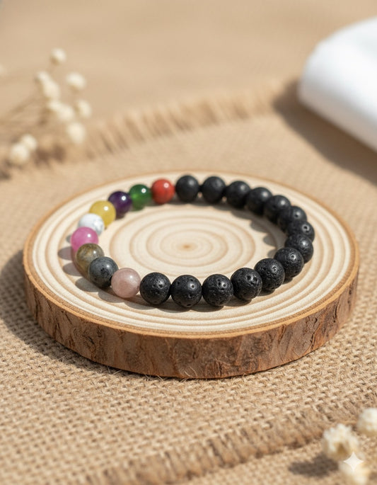 9 Chakra Healing Stretchable Bracelet - Protection, Energy Balance & Vitality Booster