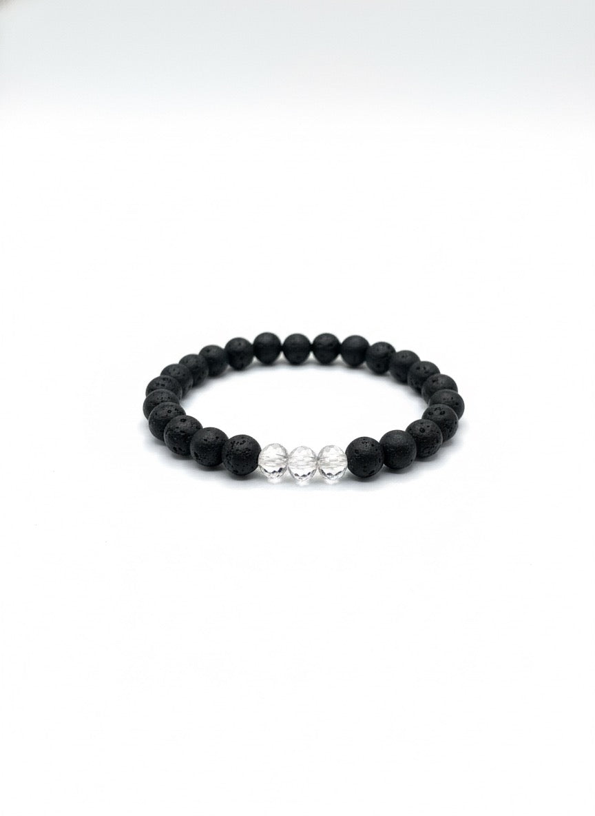 Lava Rock Natural Basalt Stone Bracelet – Grounding, Energy & Protection
