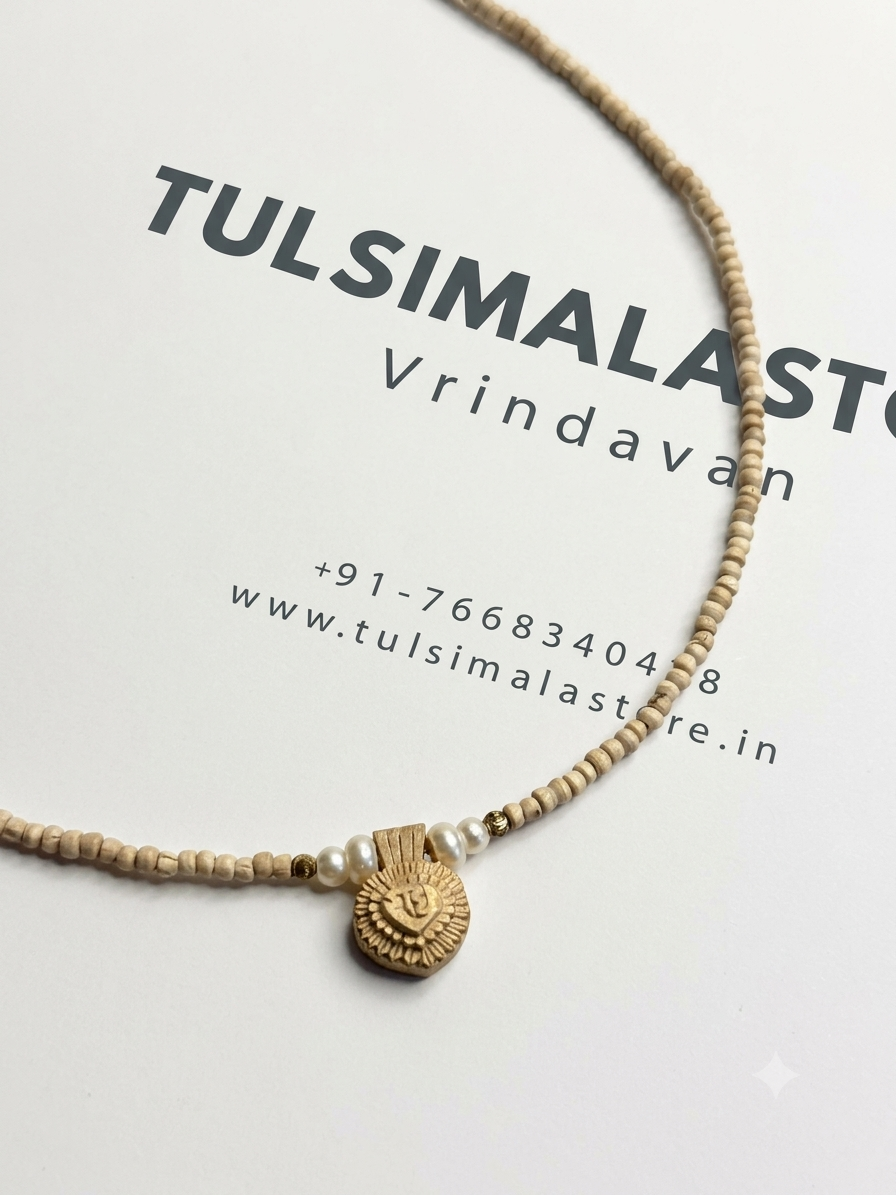 Shri Radha Tulsi Locket Small Beads Kanthi Mala