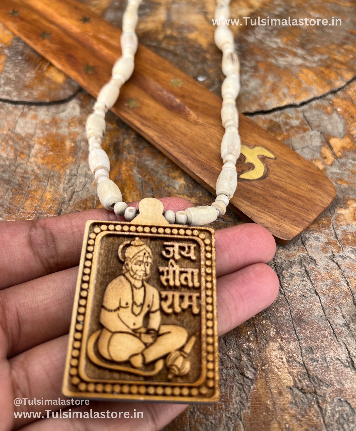 Hanuman ji Locket Tulsi Mala Original Tulsi Kanthi