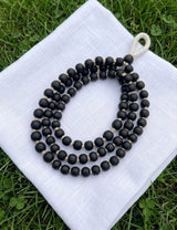 Black Tulsi Beads 108+1 Original Tulsi Japa Mala 11,12mm Name Japa Mala Ghee dip Black