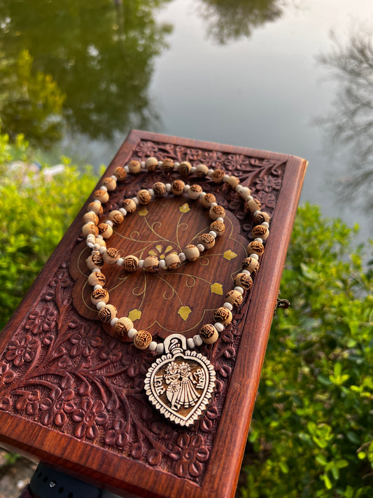 Radhakrishna Tulsi Locket & Radha Tulsi Beads Mala