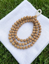 Brown Round Beads Tulsi Japa Mala 108+1 Tulsi Beads 11,12mm Round Beads Ghee Dip