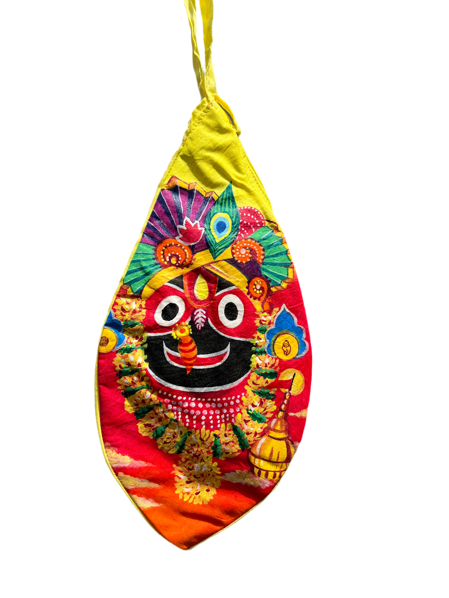 Japa Bag ,Hand Painted in Vrindavan Bead Bag