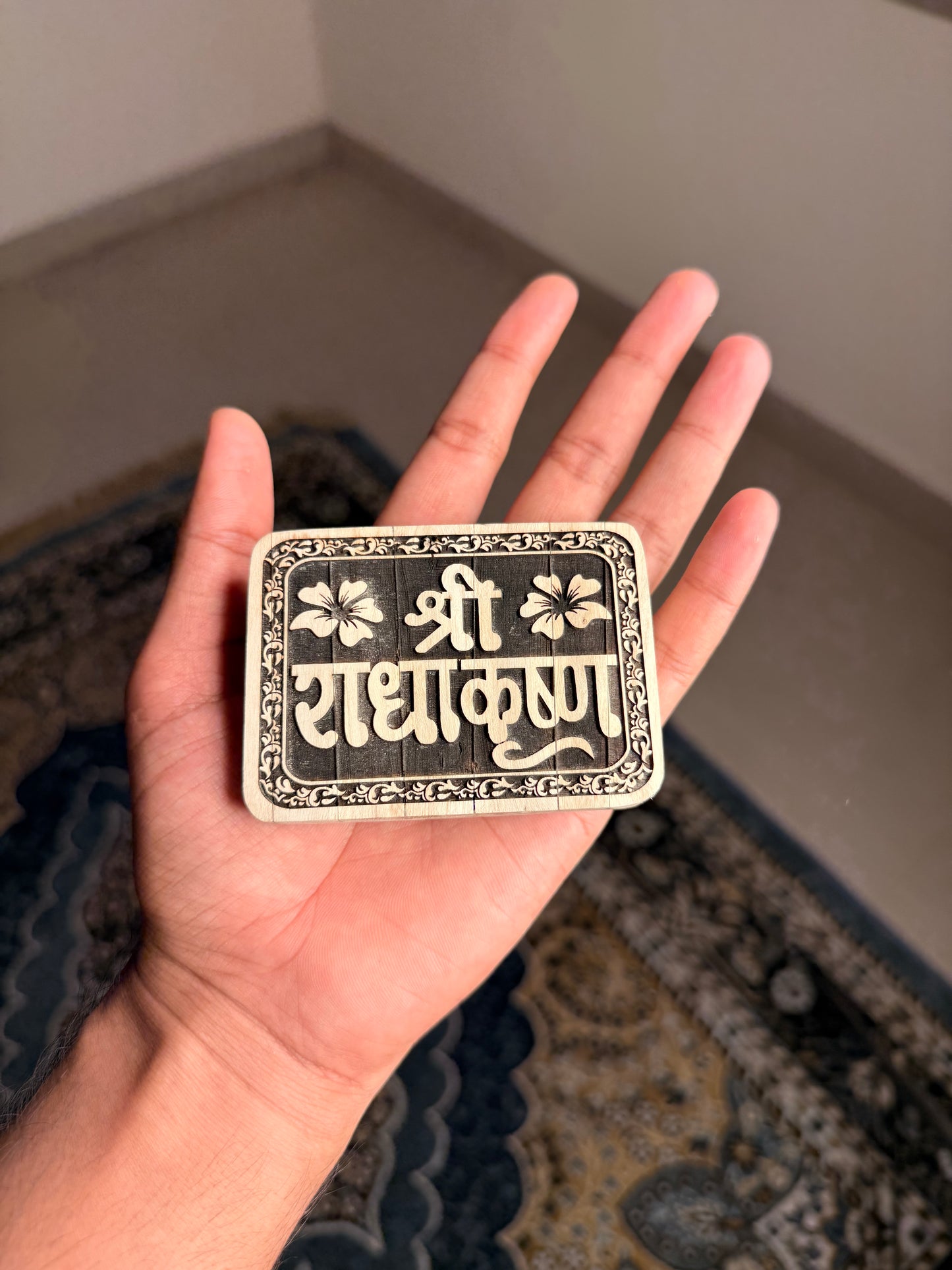 Shri Radha Krishna Name Seva Original Tulsi Wood
