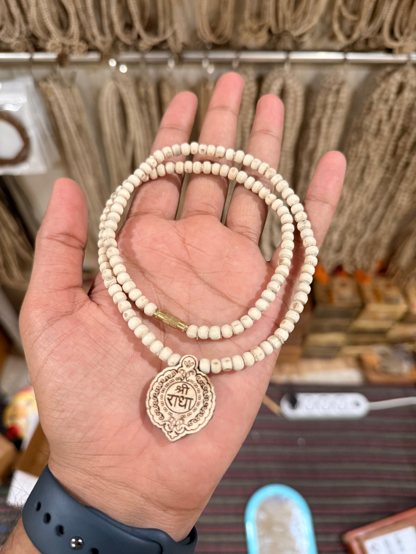 Shri Radha Original Tulsi Locket Kanthi Mala Round Beads 1 Round