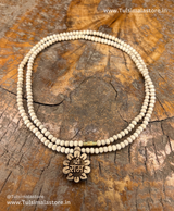 Ram Locket 2 Round Kanthi Mala Round Tulsi Beads & Locket also Made By Tulsi