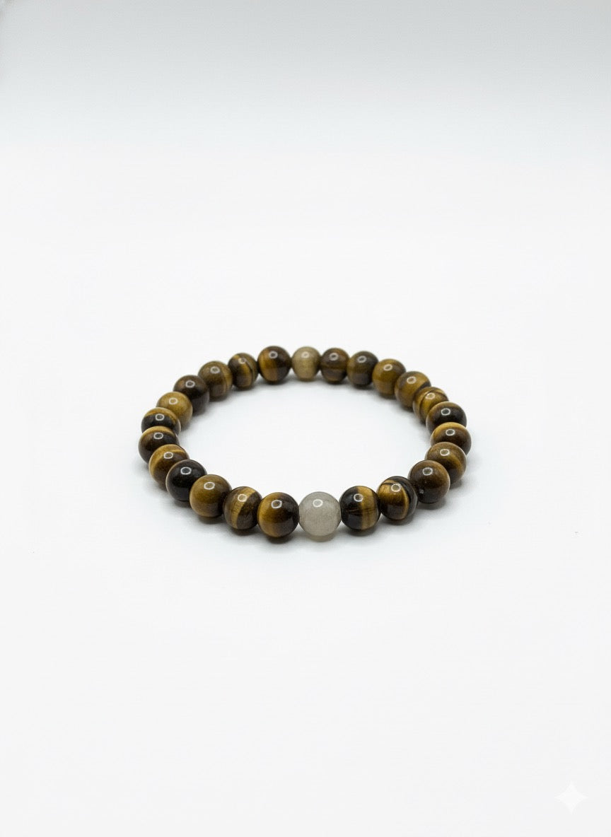 Tiger’s Eye Natural Stone Bracelet for Strength, Confidence & Protection – Handmade Spiritual Bracelet